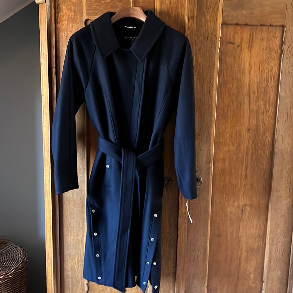 Marc New York navy wool coat